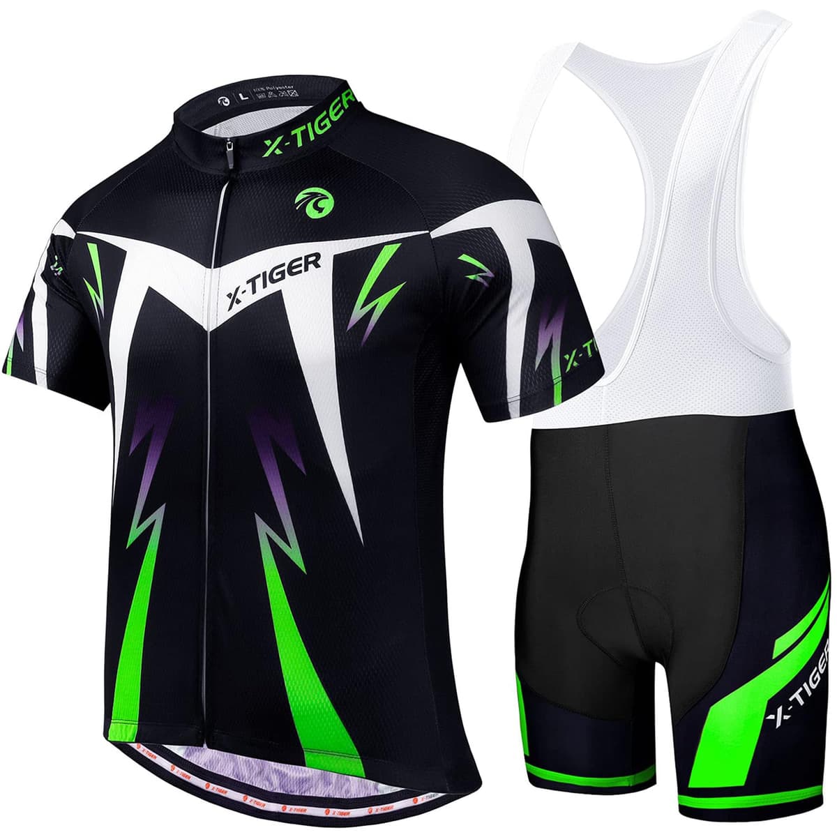 X-TIGER Hombres de Bicicleta con 5D Gel Acolchado MTB Ciclismo Maillots Tirantes Culotte Pantalones Cortos Culotes — view 12