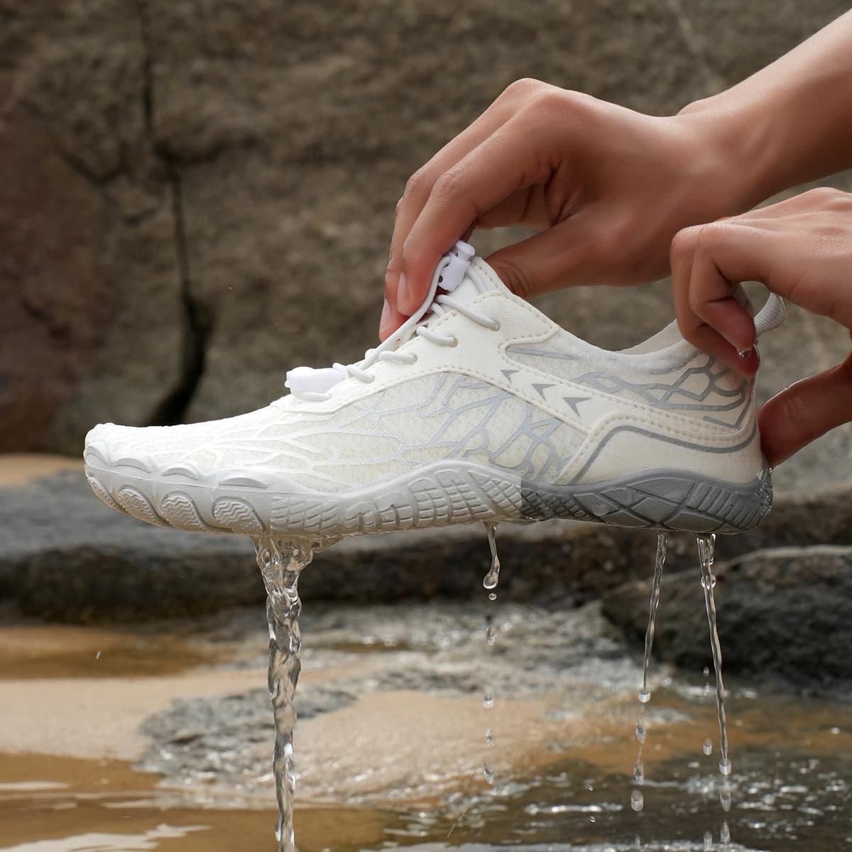 HF Stride Shoes Women Slip On Walking Sneakers Wide Toe Box Hike Barefoot Sneakers Healthy & Non-Slip HF Stride Barefoot Shoes Women Lightweight Hiking Footwear for Womens Mens — view 3