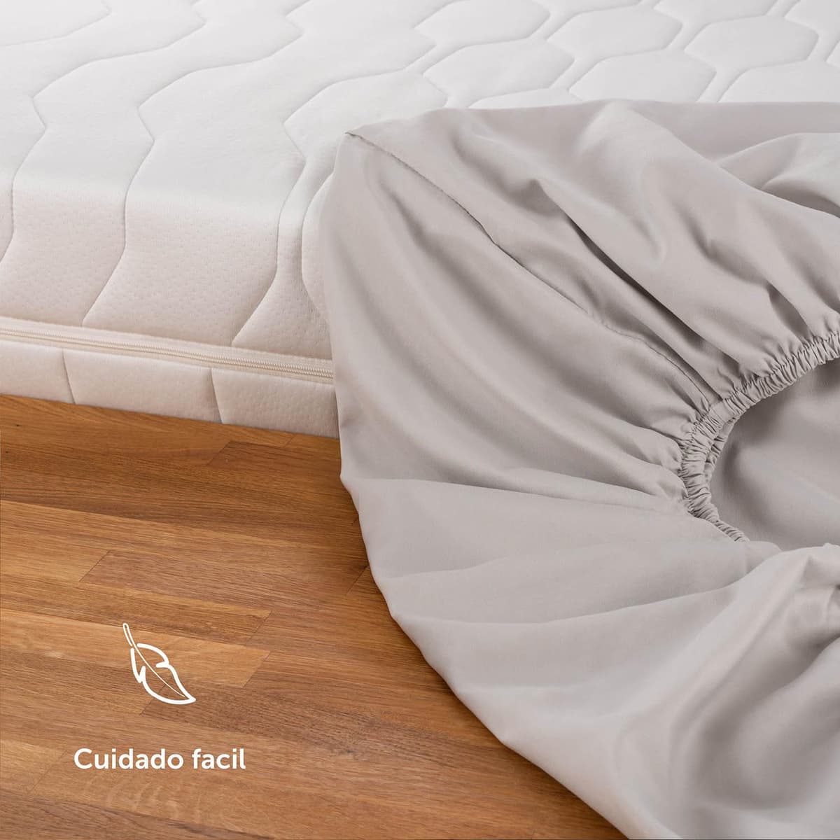 Blumtal Basics - Juego de 1 sábana Bajera de 150 x 200 cm, 150 x 200 cm, Microfibra, Suave, Resistente, Antiarrugas, con certificación Oeko-Tex Moonlight Grey — view 5