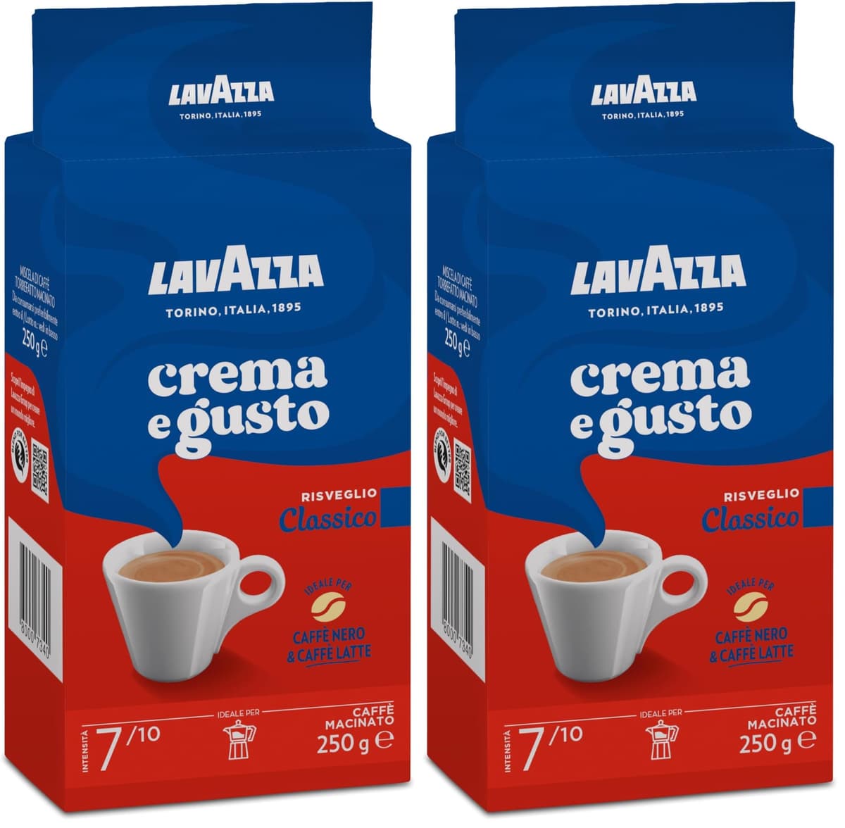 Lavazza, Crema e Gusto Classico, Café Molido Natural, Ideal para Cafetera Italiana, de Filtro y Francesa, con Notas Aromáticas de Especias, Arábica y Robusta, Intensidad 7, Tueste Oscuro, 250 g — view 11