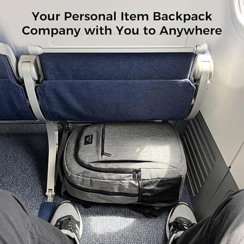 MATEIN Travel Laptop Backpack, Business Anti Theft Slim Sturdy Laptops Backpack Personal Item Bag, Water Resistant College School Computer Bag Gift for Men & Women Fits 15.6 Inch Notebook, Grey — view 3