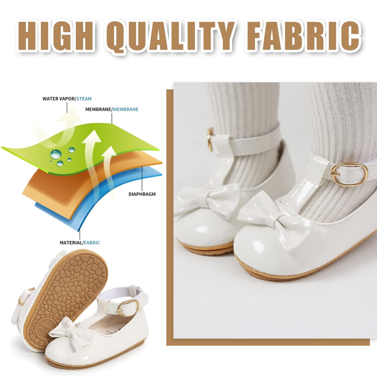 Baby Girls First Walking Shoes Mary Jane PU Leather Anti-Slip Princess Shoes Infant Baby Shoes — view 27