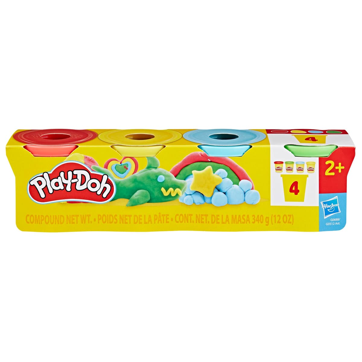 Play-Doh Pack de 4 Colores clásicos, Botes de 85 Gramos — view 3