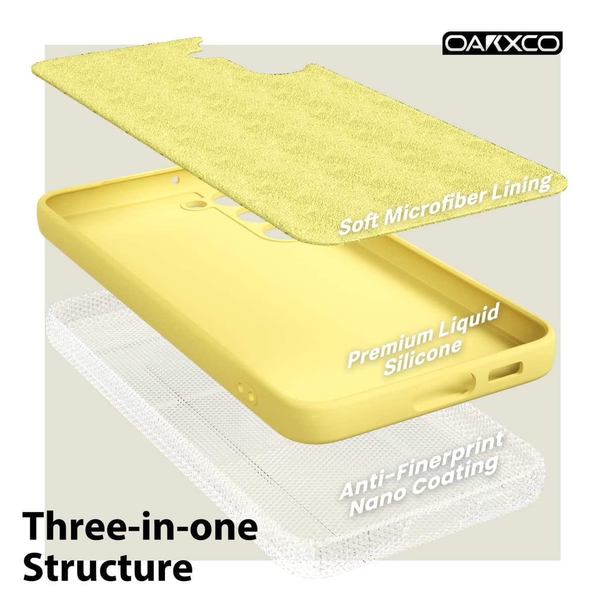 oakxco for Samsung Galaxy S24 Ultra Phone Case Liquid Silicone, Thin Slim Soft Rubber Gel TPU Plain Simple Cover for Women Girl Cute, Matte Solid Color, Brown Khaki Nude — view 194