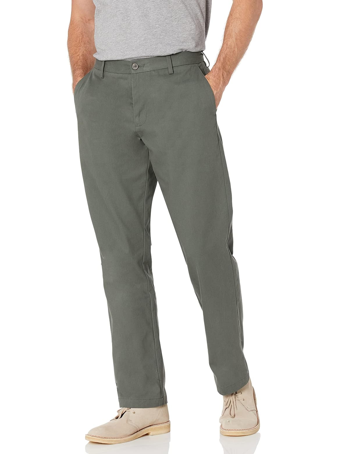 Amazon Essentials Men's Classic-Fit Wrinkle-Resistant Flat-Front Chino Trousers (Available in Big and Tall) — view 11