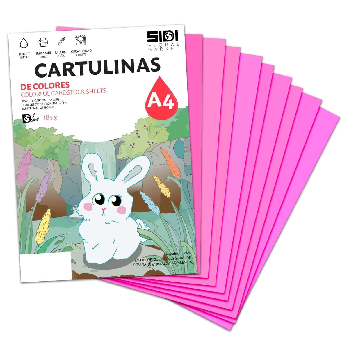 Cartulina A4 Azul Metalizada 230 g Cartulina Brillo Reflectante para Manualidades, Scrapbooking, Impresora Inkjet y Láser, Papel Cartulina Premium Metalizado – SIDI (azul metalizado, 25h) — view 76