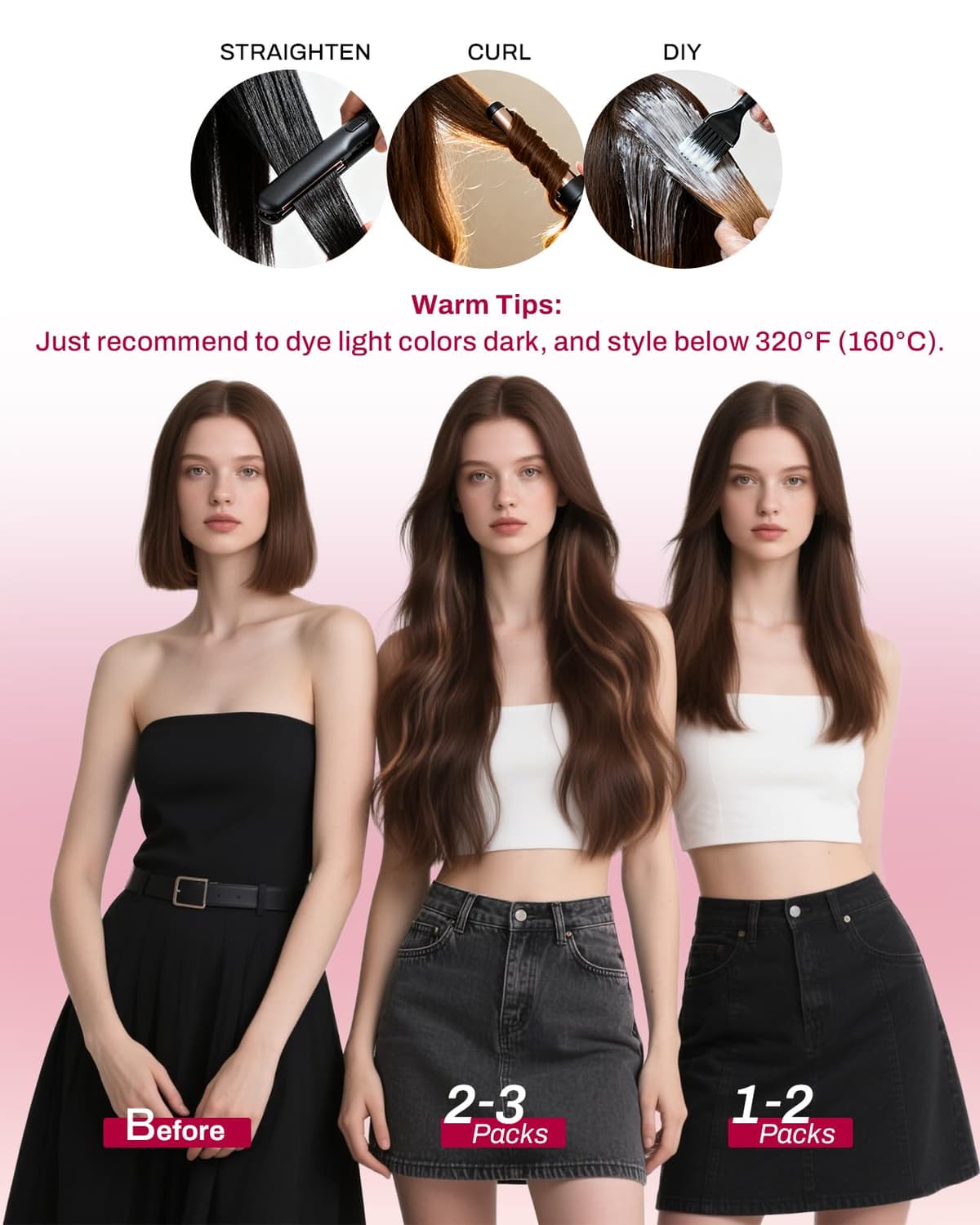 Moresoo Human Hair Extensions Clip in Real Hair Ash Blonde with Bleached Blonde Clip in Hair Extensions Remy Human Mid-length Hair Layered Add Volume 14 Inch 5pcs/80g #P18/613 — view 5