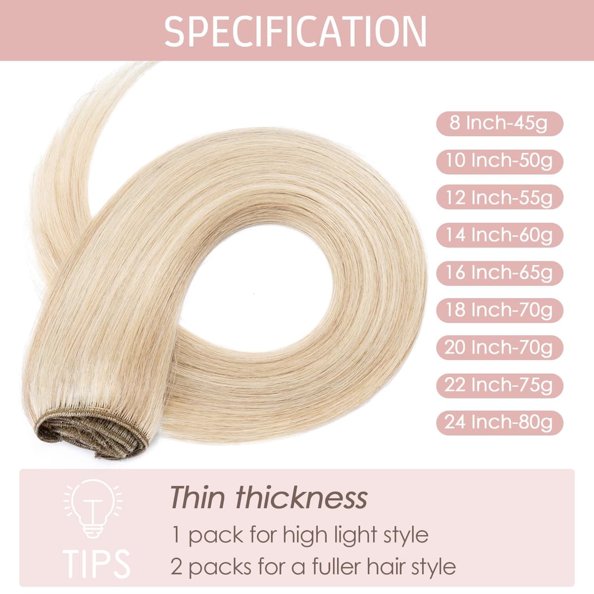 Silk-co 10inch Hair Extensions Clip in Hair Extension Human Hair #04 Medium Brown -Basic Thickness-Thin Weft- 8 Pieces Real Remy Straight Hair Extensions[50g] — view 59