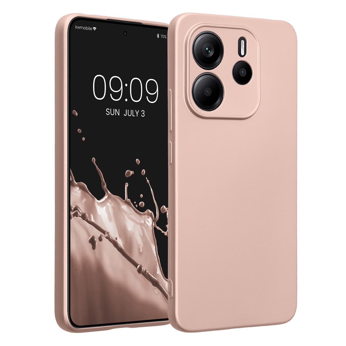 kwmobile Carcasa Compatible con Xiaomi Redmi Note 14 Pro 5G / Poco X7 Funda - Funda Ultrafina de TPU con Bordes elevados - Lavanda Metalizado — view 158