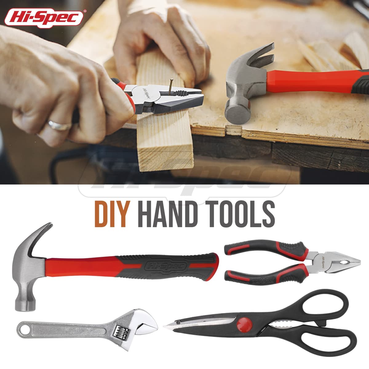 Hi-Spec 54pc Home & Office DIY Tool Kit Set. Complete Household Tool Box with Essential Hand Tools Included for Basic Repairs, Maintenance & Home Improvement Projects — view 4