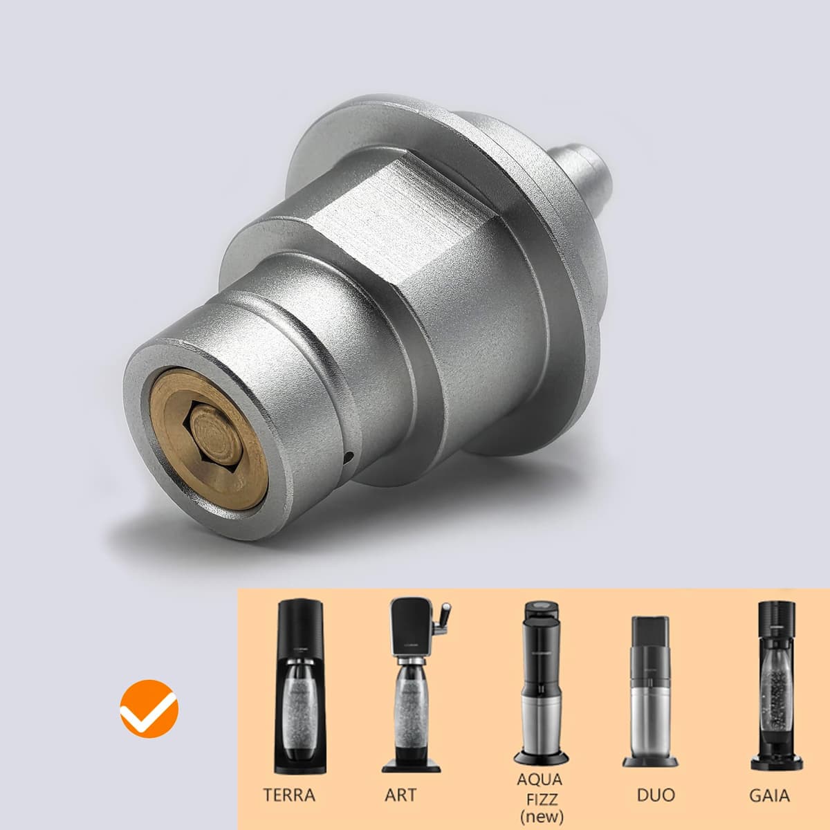 DRYHTEN Máquina de agua de soda Terra Duo Art Gaia Quick Connect con acoplamiento rápido de 8 mm para depósito de CO2/botella externo — view 2