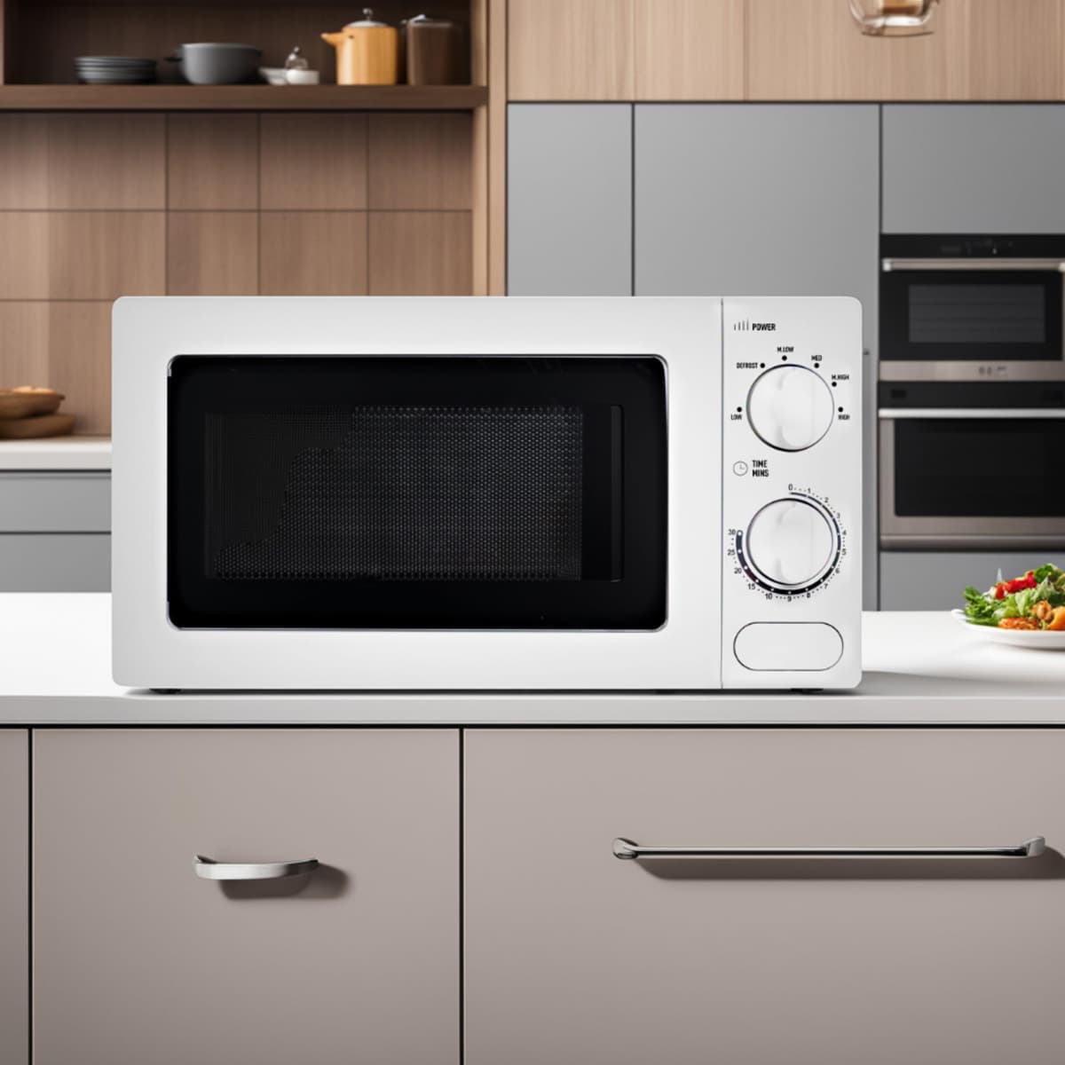 Haden 17l Microwave Oven - 700W Microwave, 6 Power Levels, 30 min Timer - Easy To Use and Clean - Defrost, Express Cooking - Small and Affordable White Microwave — view 5