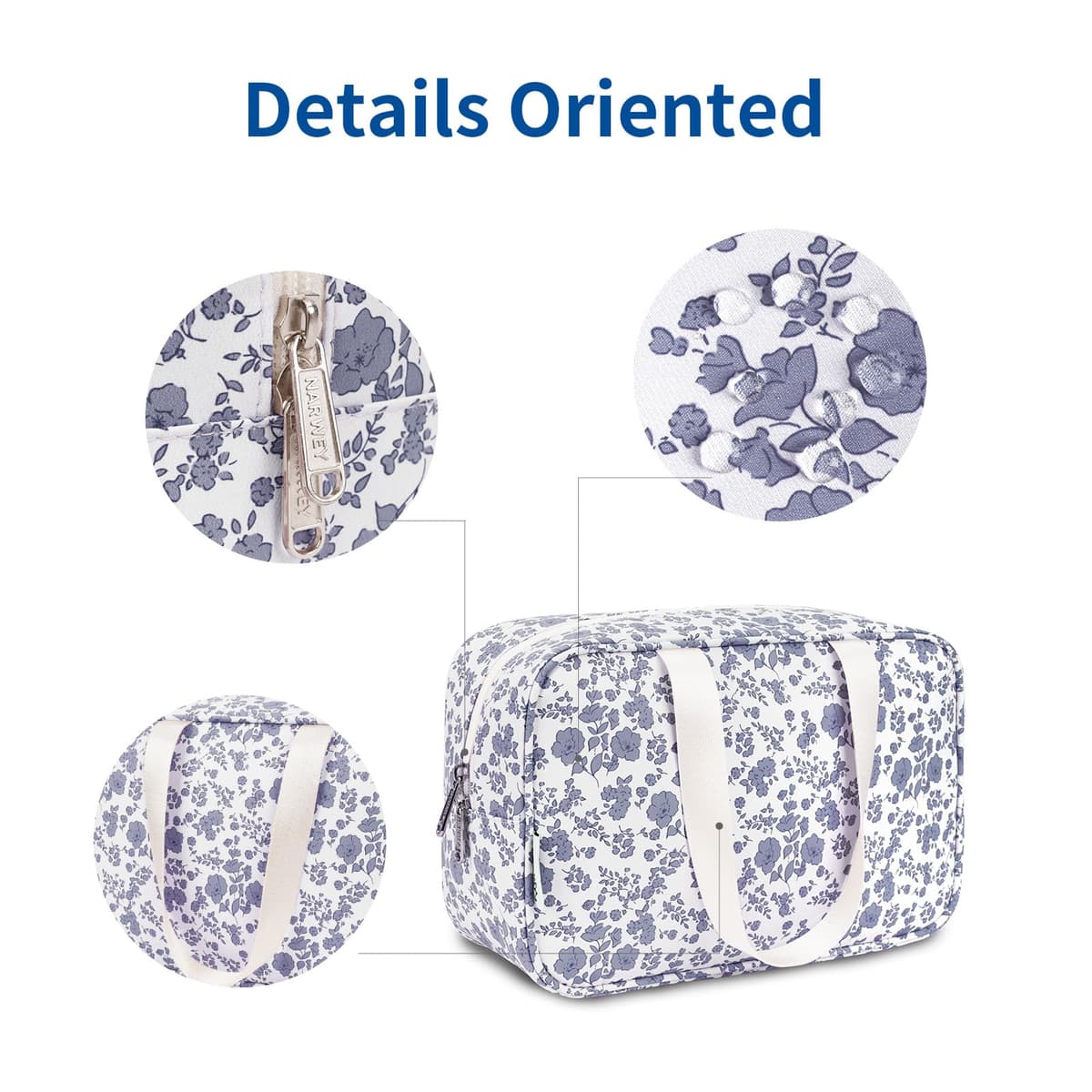 Narwey Toiletry Bag, Large Toiletry Bags for Women, Full Size Wash Bag Women, Large Makeup Bag with Handles, Portable Toiletries Bag for Travel, Make up Cosmetic Organizer for Essentials — view 5