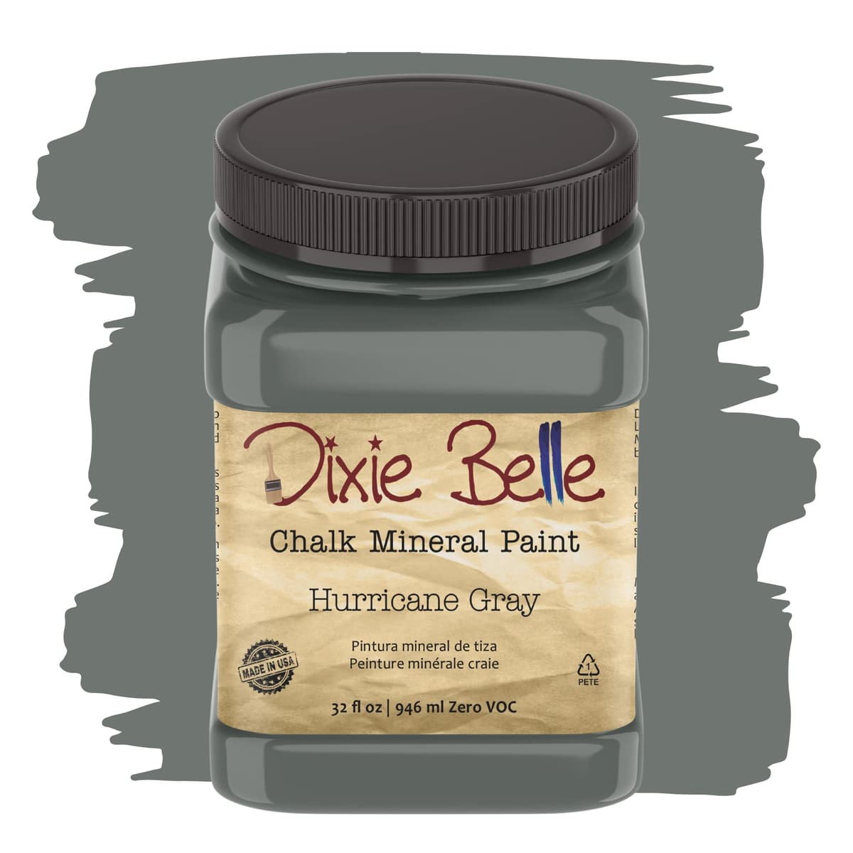 Dixie Belle Paint Company Chalk Finish Furniture Paint - Caviar (32oz) - Matte Black Chic Chalk Mineral DIY Furniture Paint — view 41