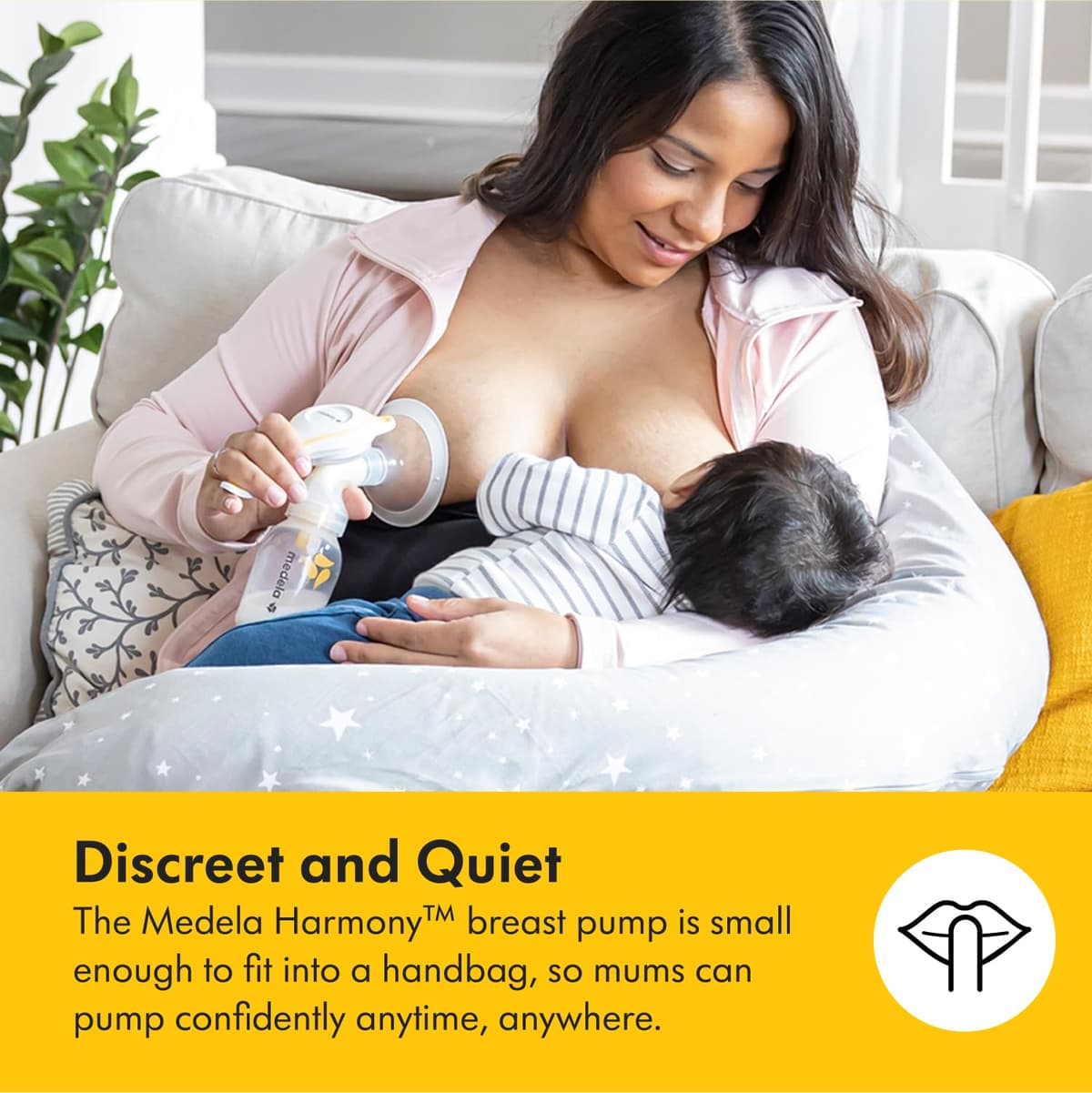 Medela Harmony Manual Breast Pump, Compact Swiss Design with PersonaFit Flex Shields and Medela's 2-Phase Expression Technology — view 4