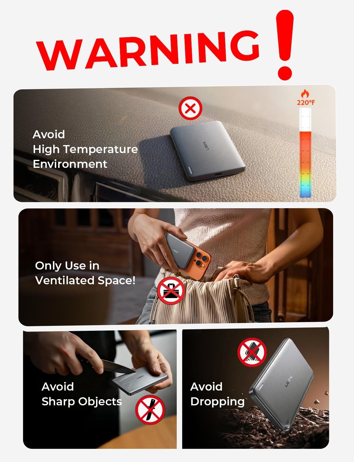 LISEN Magsafe Power Bank Slim Magnetic Mag Safecharger Power Bank for iPhone 0.3" Magsafe Battery Pack Accessories 5000mAh Wireless Portable Charger Christmas for Gifts for iPhone 17-14 Pro Max Air — view 8
