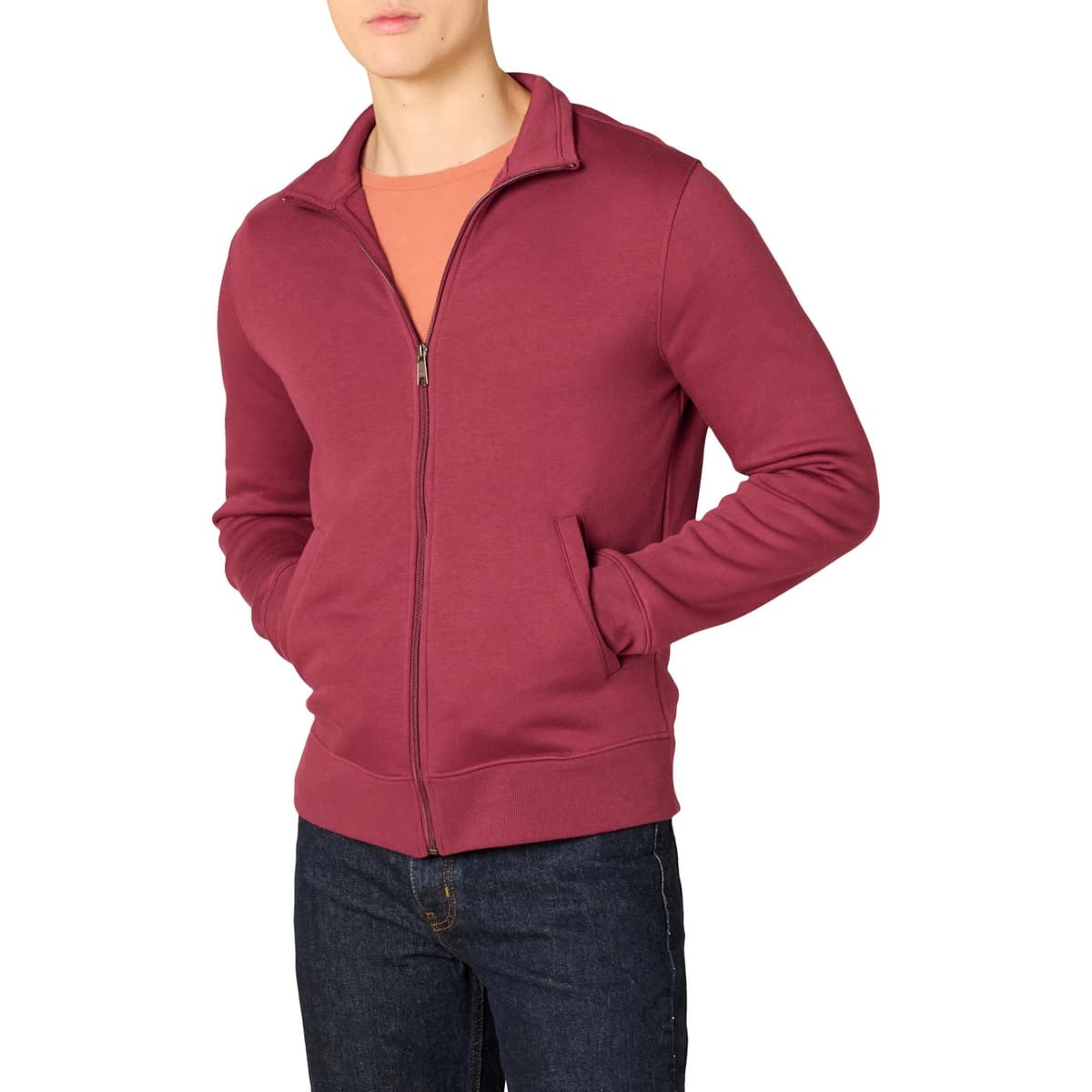Amazon Essentials Sudadera de Forro Polar con Cremallera y Cuello Semicisne, Corte Estándar y Peso Medio Hombre — view 10