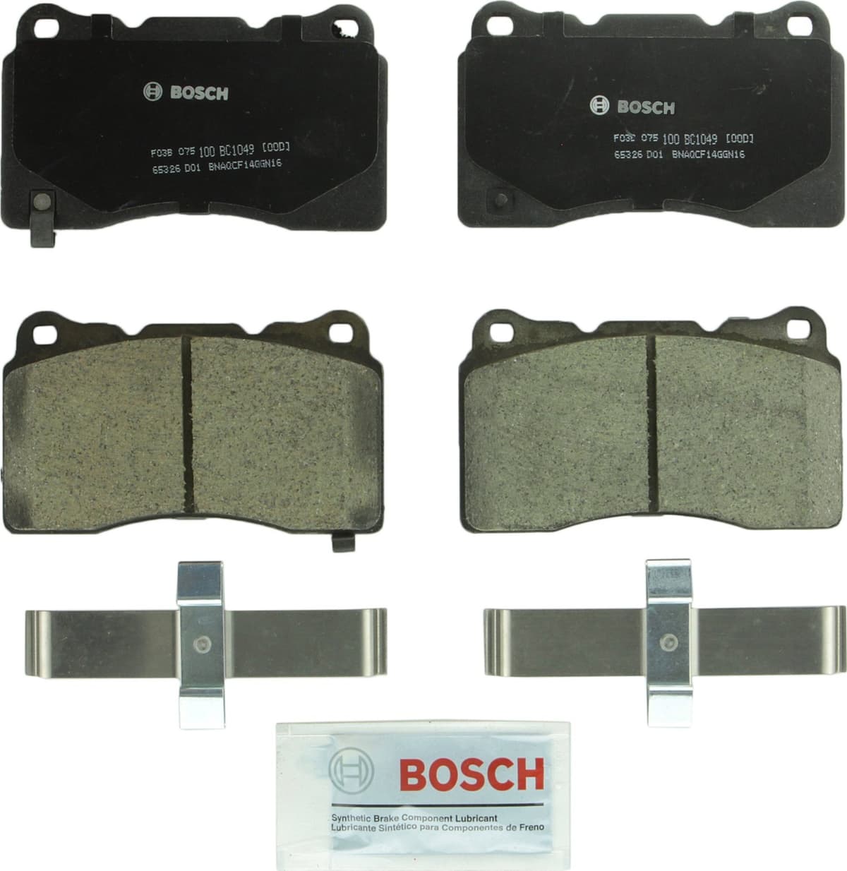 Bosch BC914 QuietCast Premium Ceramic Disc Brake Pad Set For: Acura ILX; Honda Accord, Civic, CR-V, Element, Fit, Front — view 35