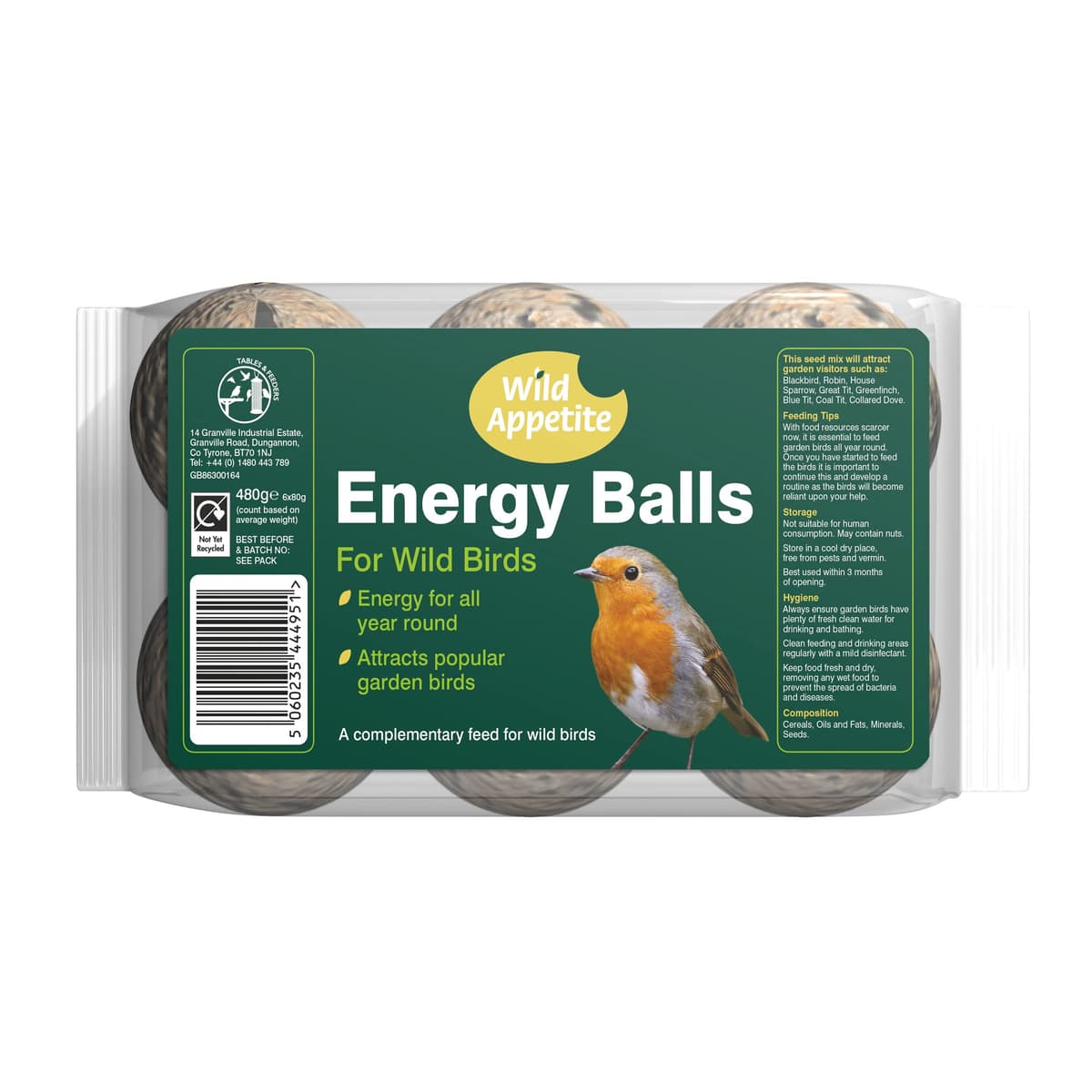 Wild Appetite Suet Energy Fat Balls Bird Food - Pack of 50 — view 3