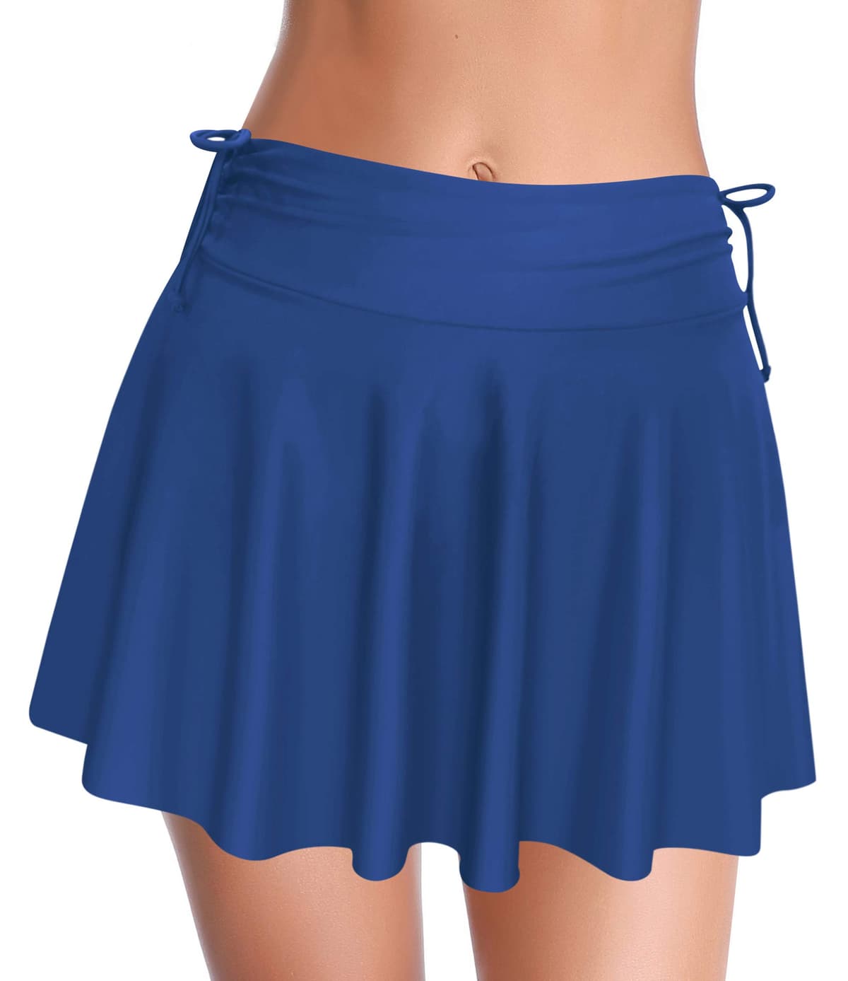 SHEKINI Traje de Baño para Mujer Elegante Ruched Bikini Falda Corta Incorporada Pantalones de Bikini Deportivo Verano Falda de Baño con Cordón de Playa — view 15