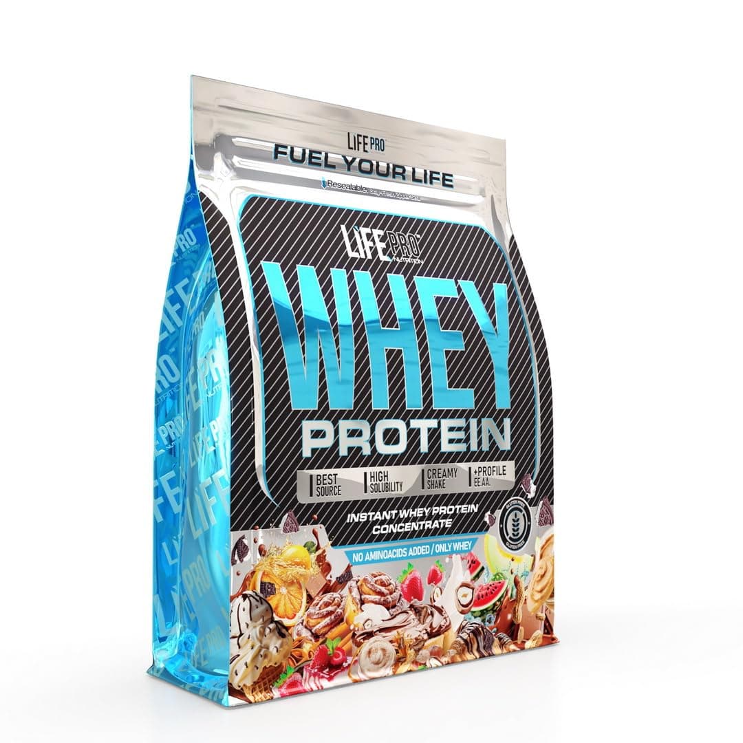 Life Pro Whey 1Kg | Alimento Deportivo, 78% Proteína Concentrado de Suero, Protege Tejidos, Anticatabolismo, Crecimiento Muscular y Facilita la Recuperación (1 kg, BAG VANILLA ICE CREAM) — view 2