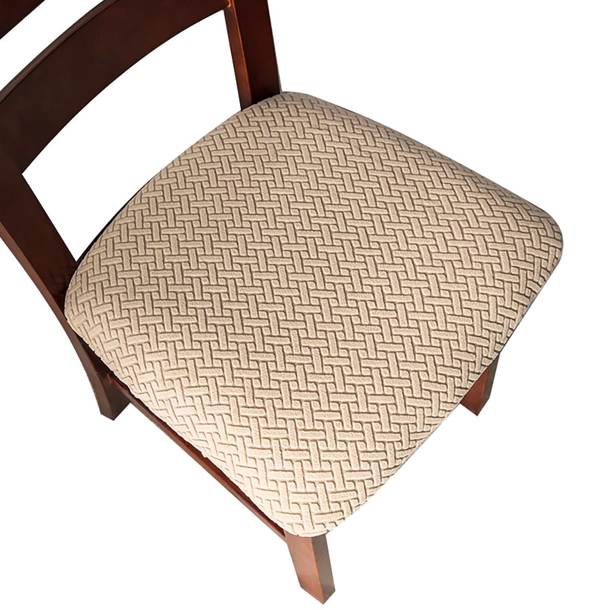 Genina Seat Covers for Dining Room Chair Seat Slipcovers Kitchen Chair Covers (Taupe, 4 Pcs) — view 23