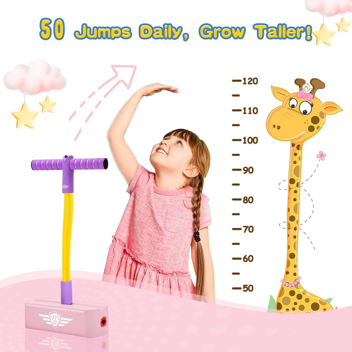 Toyzey Juguetes Niñas 3 4 5 6 7 8 9 10 11 12 Años,Pogo Stick Regalos Niña 3-12 Años Juguetes para Niñas de 3-12 Años Regalos Niños Cumpleaños Niñas — view 2