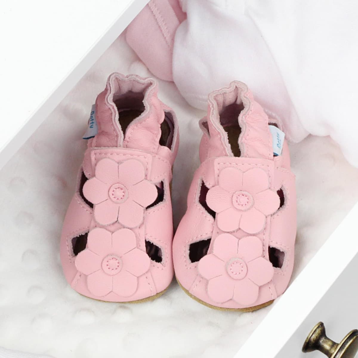 Dotty Fish Soft Sole Leather Sandals for Babies & Kids – Barefoot Feel, Non-Slip Sole, Breathable, Lightweight & Flexible Summer Shoes for Boys & Girls - British Brand - 0-6 Months - 4-5 Years — view 3