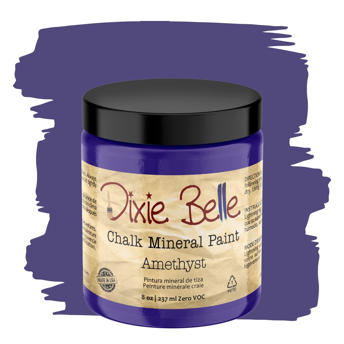 Dixie Belle Paint Company Chalk Finish Furniture Paint - Caviar (32oz) - Matte Black Chic Chalk Mineral DIY Furniture Paint — view 320