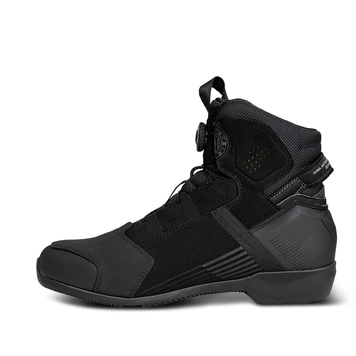 Shima Edge Vented Botas Moto Hombre Cuero Ventilada Zapatillas ATOP Verano Calzado Motorista Baja Adventure Cremallera Lateral Protección Tobillo Motocicleta Trail (Masculinos, Ventilado, Negro, 43) — view 4