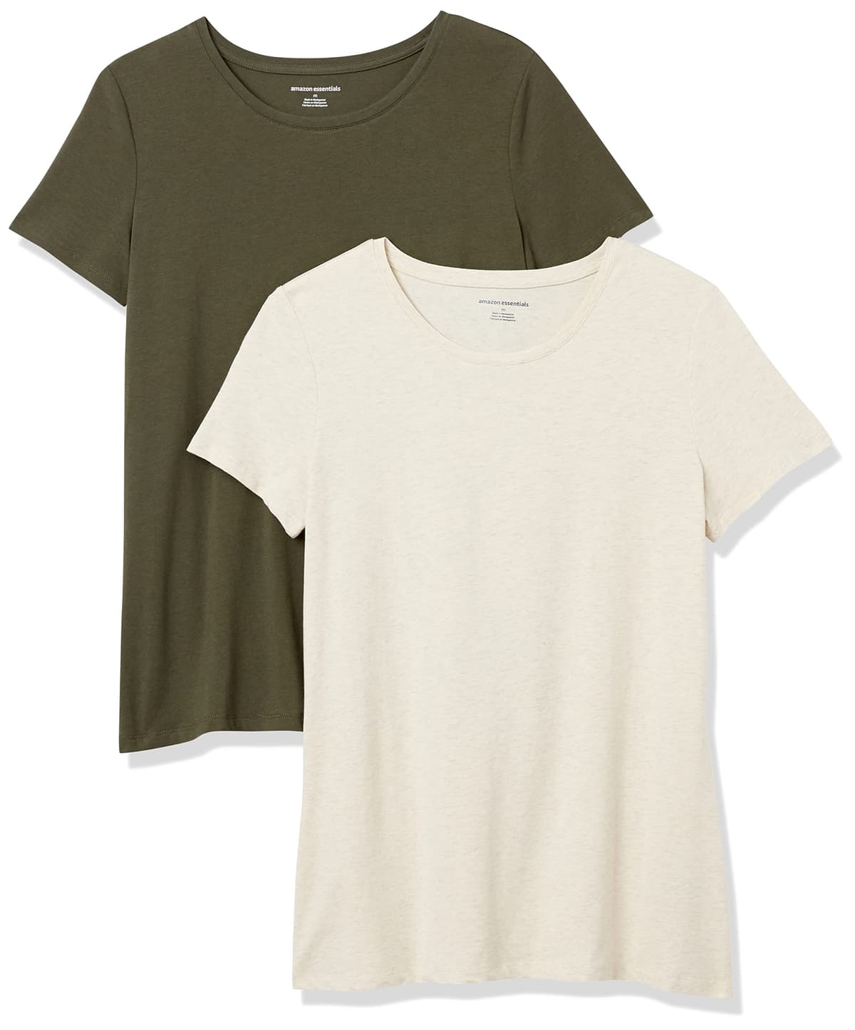 Amazon Essentials Camiseta de Manga Corta y Corte Estándar (Opciones de Cuello Redondo y Cuello en V) Mujer, Paquetes Múltiples — view 60