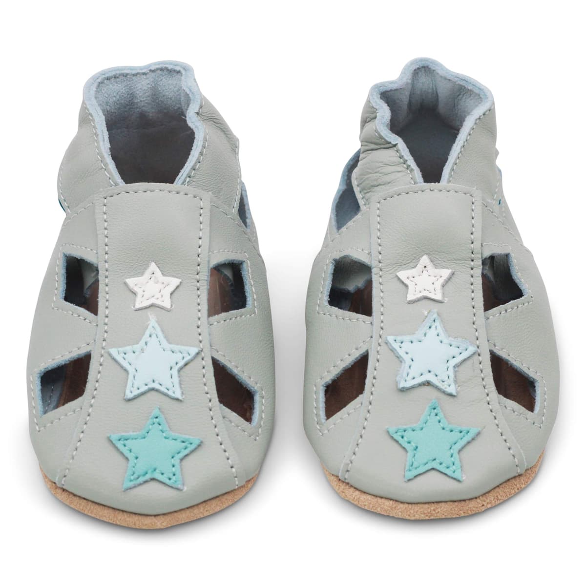 Dotty Fish Soft Sole Leather Sandals for Babies & Kids – Barefoot Feel, Non-Slip Sole, Breathable, Lightweight & Flexible Summer Shoes for Boys & Girls - British Brand - 0-6 Months - 4-5 Years — view 9