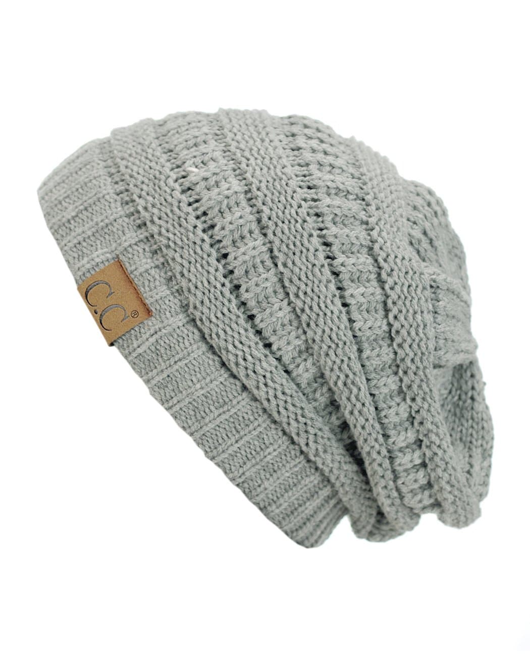 Warm Chunky Soft Stretch Cable Knit Beanie Skully — view 40