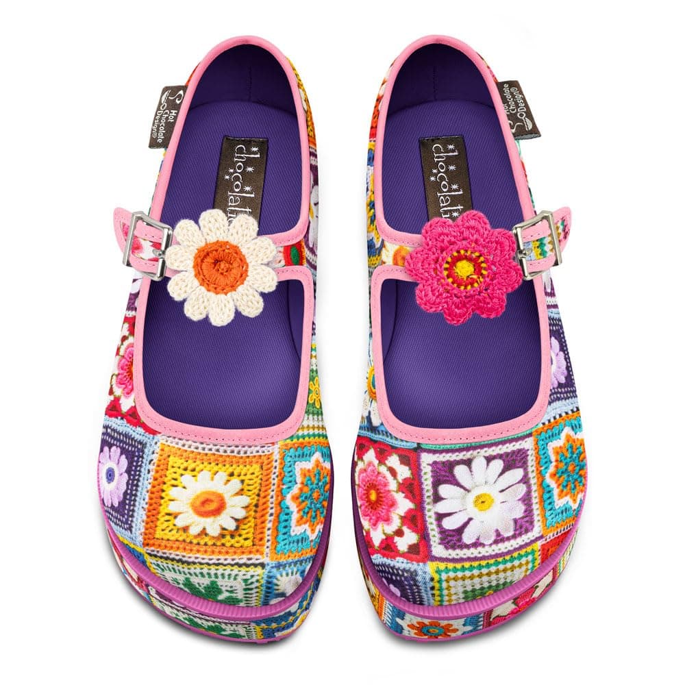 Hot Chocolate Design Chocolaticas Funky Canvas Women's Mary Jane Flat Shoes — view 74