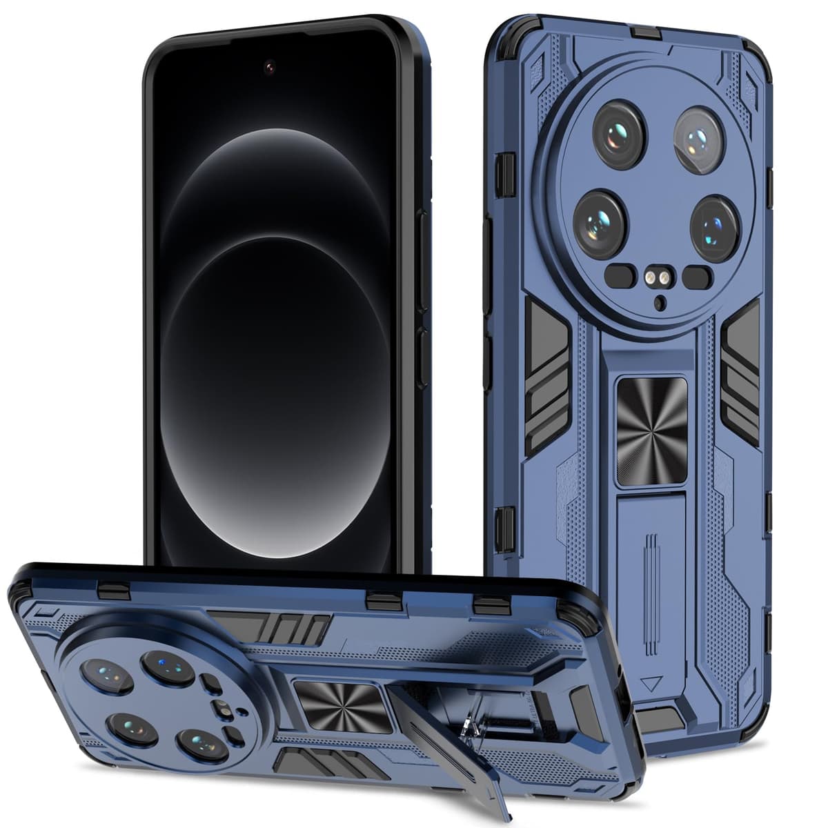 Funda para CMF Phone 2 Pro, Carcasa Antigolpes con Soporte anular metálico, Case Protectora de Grado Militar, Negro — view 770