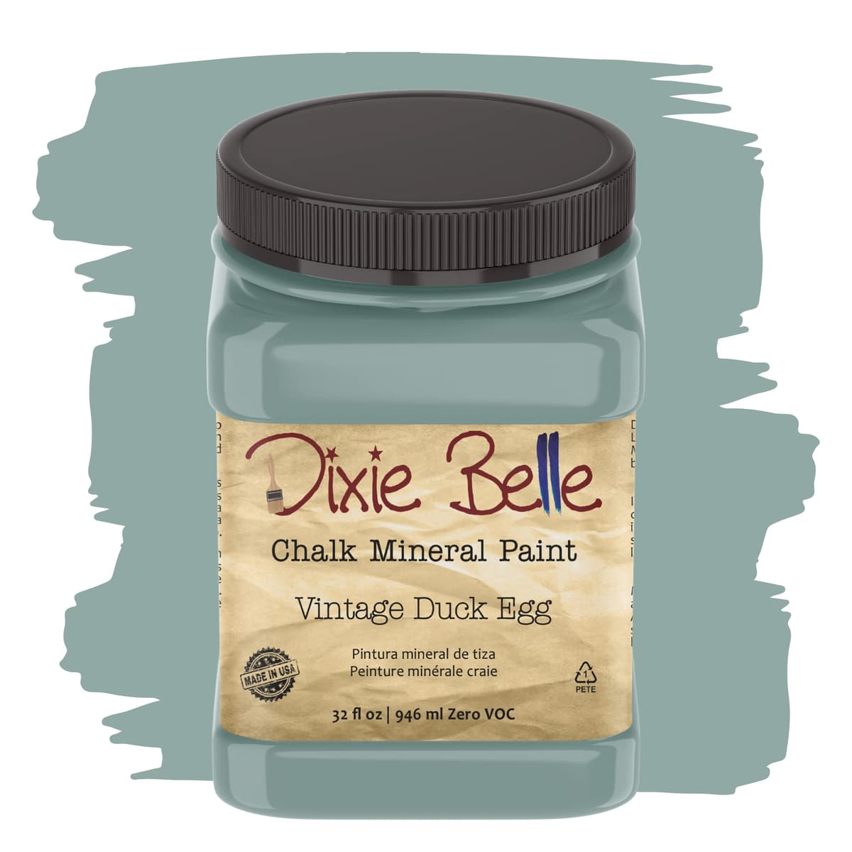 Dixie Belle Paint Company Chalk Finish Furniture Paint - Caviar (32oz) - Matte Black Chic Chalk Mineral DIY Furniture Paint — view 27