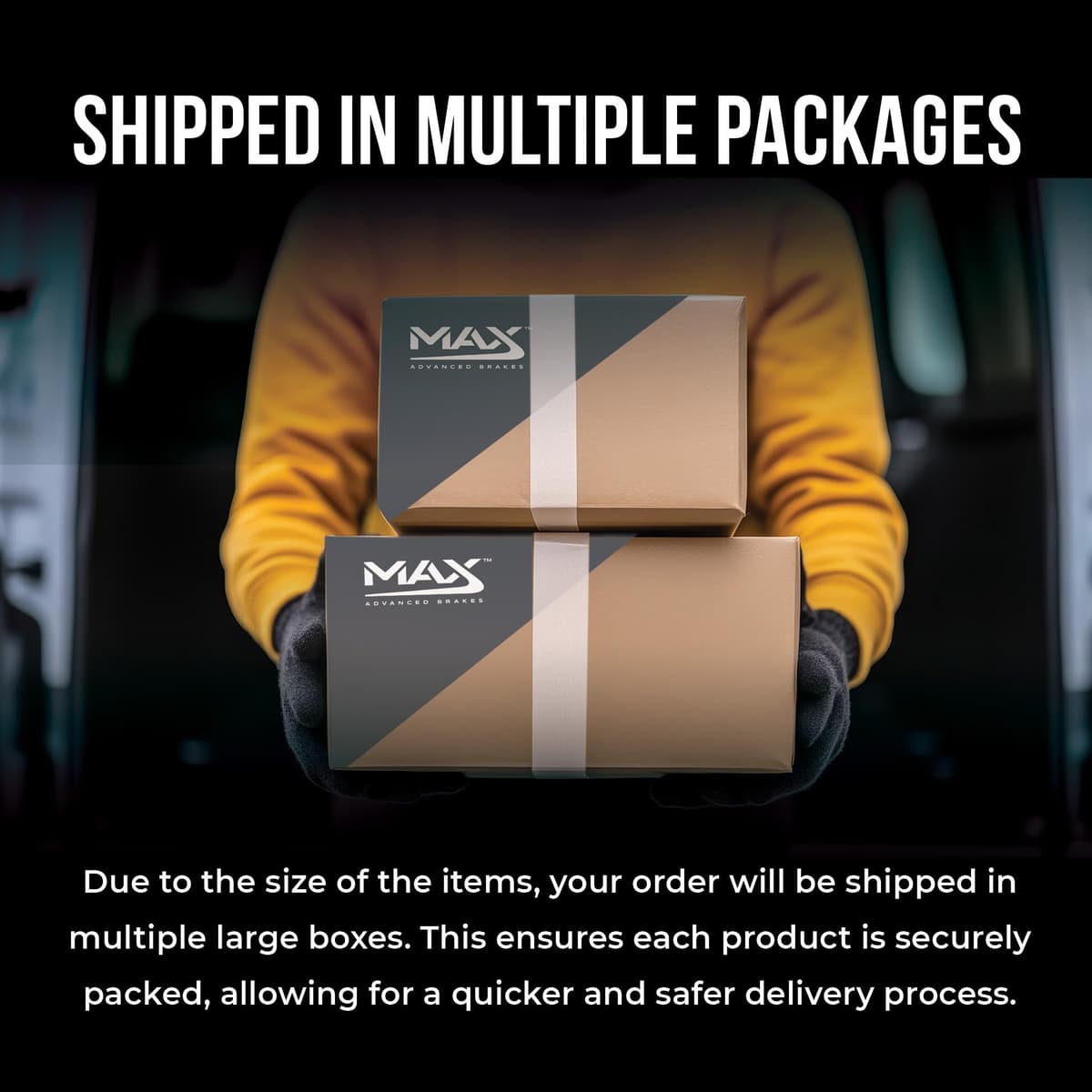 MAX Advanced Brakes - Rear Brake Kit For 2010-2018 Hyundai Santa Fe Sport, Santa Fe XL, 2011-2020 Kia Sorento| Carbon Ceramic Brake and Rotor Kit| OE Replacement Brake Rotors — view 9