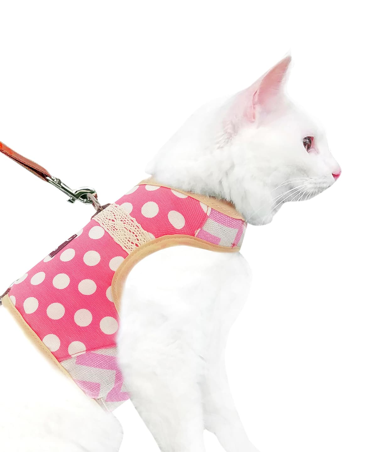 Escape Proof Cat Harness with Leash Large, Adjustable Cat Walking Jackets, Padded Cat Vest Sailor Suit Navy — view 14