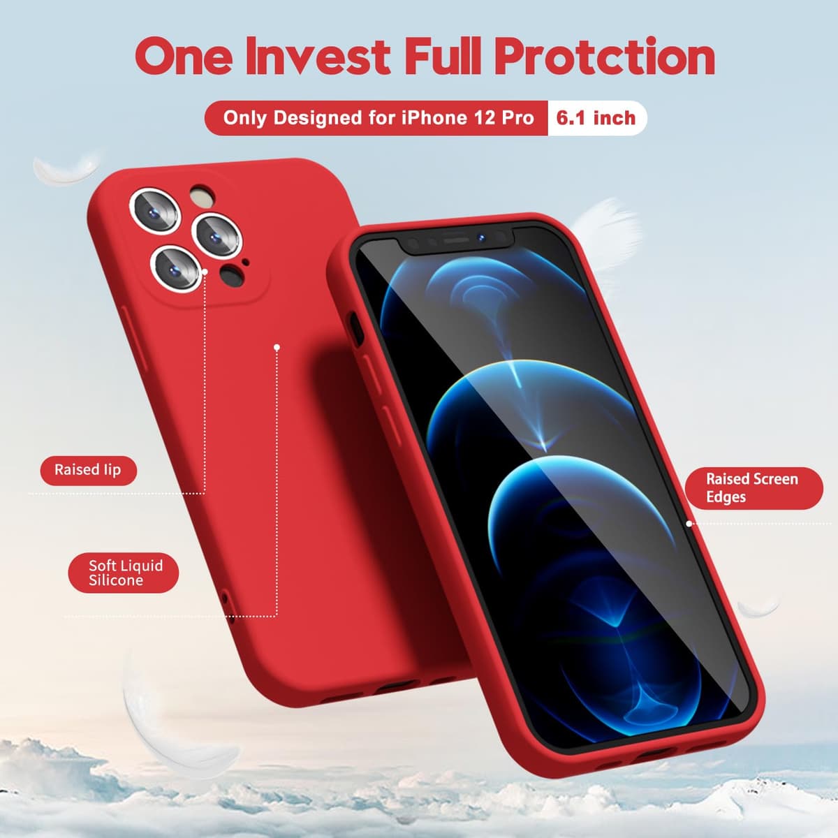 oakxco for iPhone 17 Pro Max Phone Case Liquid Silicone, Cute Thin Slim Grip Soft Rubber Gel for Women Men, Smooth Matte TPU Plain Solid Color Girly Simple Case with Camera Cover, Light Pink — view 1648