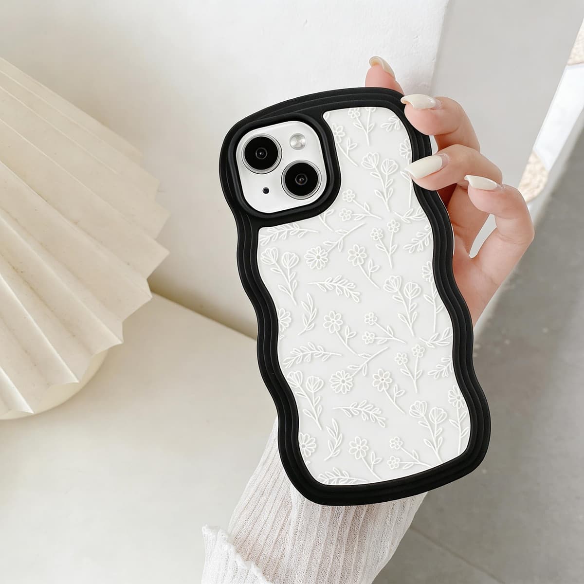QLTYPRI Compatible with iPhone 11 Case, Cute Curly Wave Frame Clear Case for Girls Women, Transparent Soft Silicone TPU Bumper Shockproof Protective Phone Cover for iPhone 11 - Purple — view 14