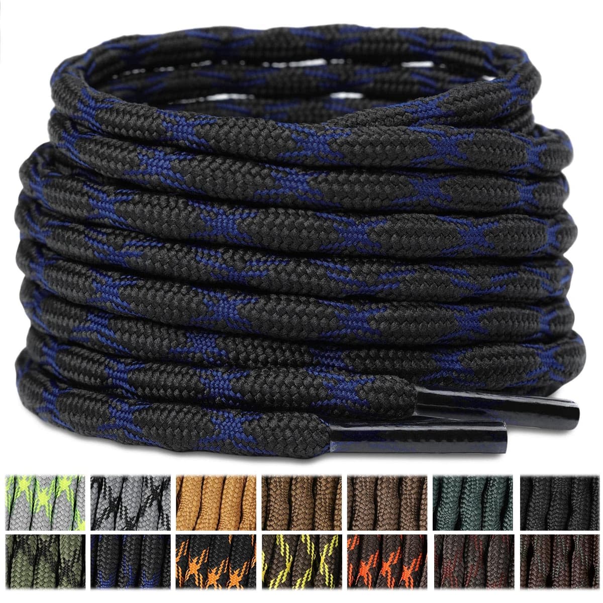 Stepace 2 Pares Cordones Redondos 4,5mm para Botas de Senderismo, Montaña y Trabajo, Cordones de Nylon Resistentes para Trekking — view 26