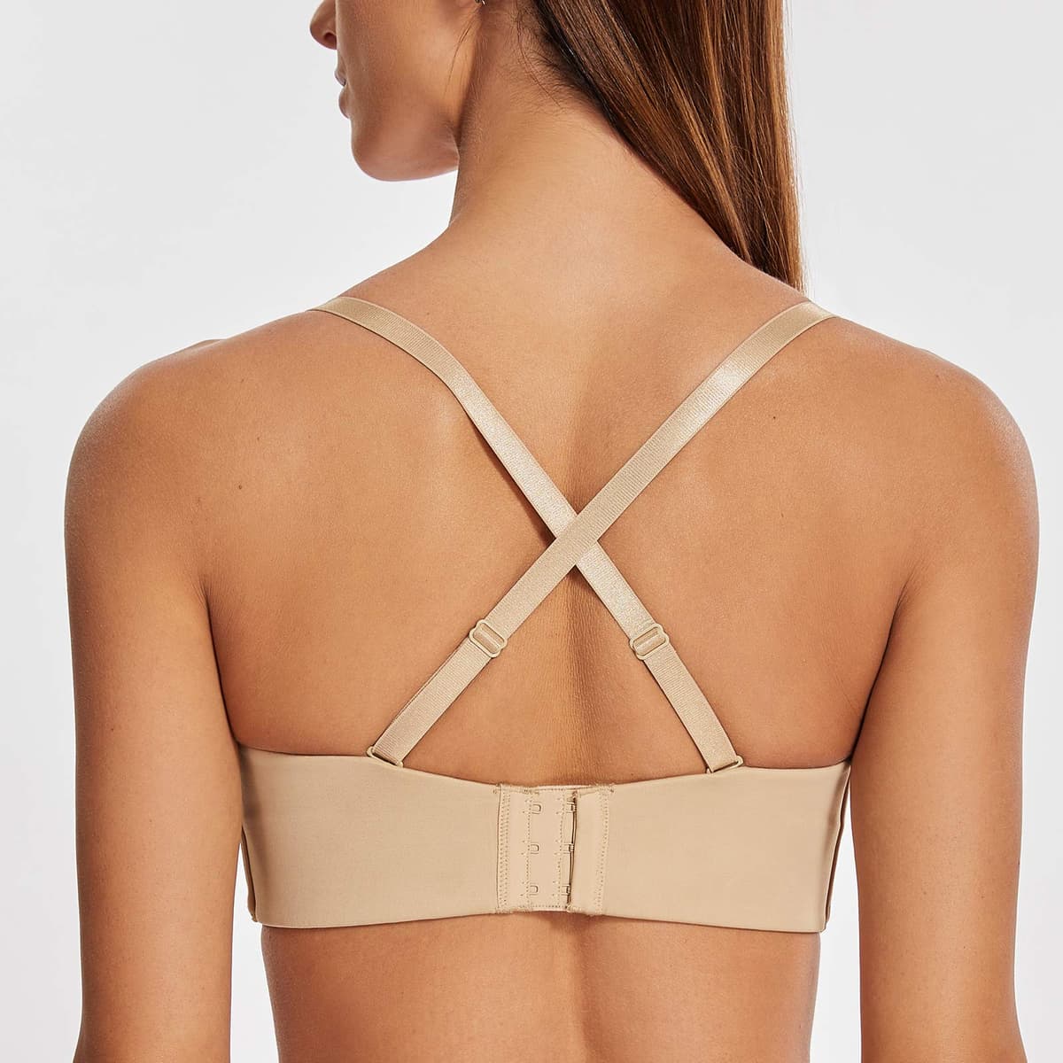 MELENECA Women's Strapless Minimizer Multiway for Large Bust Unlined Seemless Underwire Bandeau Bra — view 5