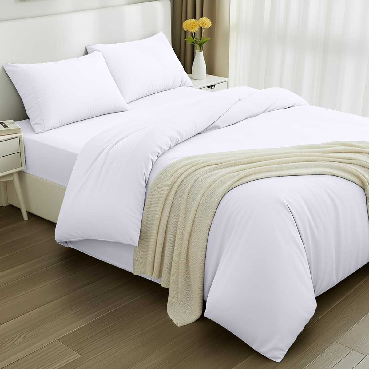 Utopia Bedding 3 Piece Single Bedding Set - Duvet Cover, Fitted Sheet with Pillow case - Soft Brushed Microfiber (Grey) — view 23