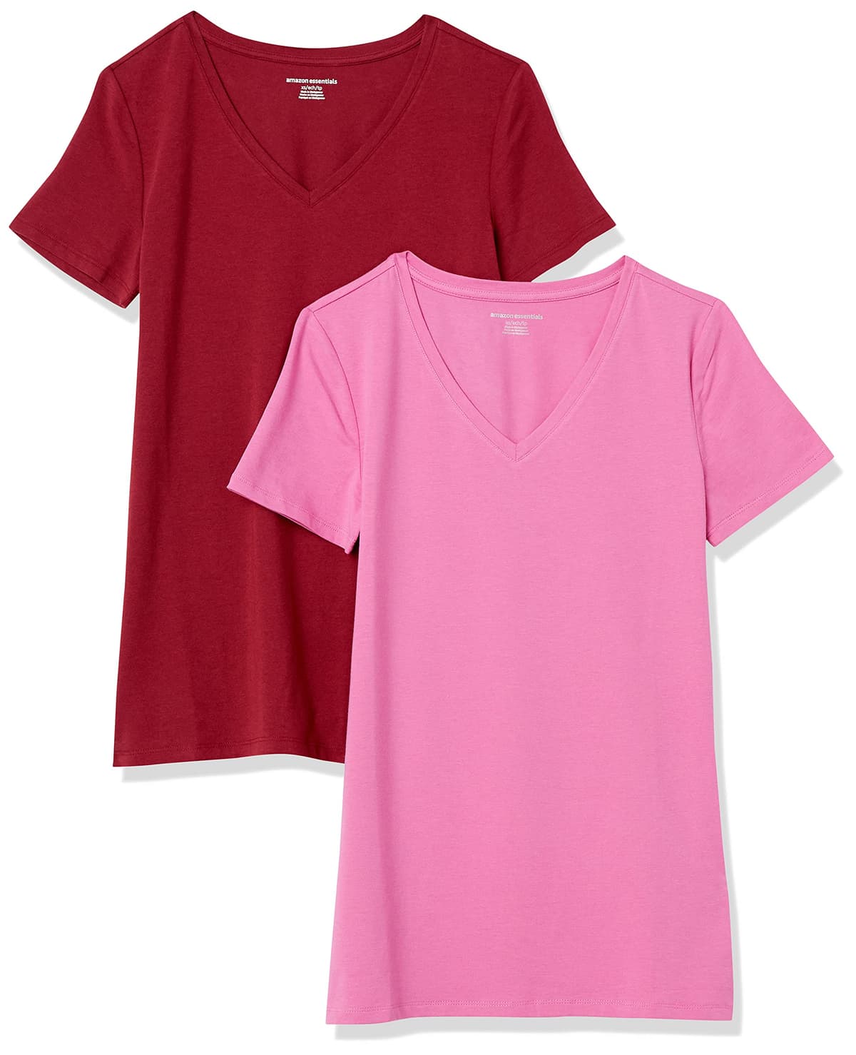Amazon Essentials Camiseta de Manga Corta y Corte Estándar (Opciones de Cuello Redondo y Cuello en V) Mujer, Paquetes Múltiples — view 50