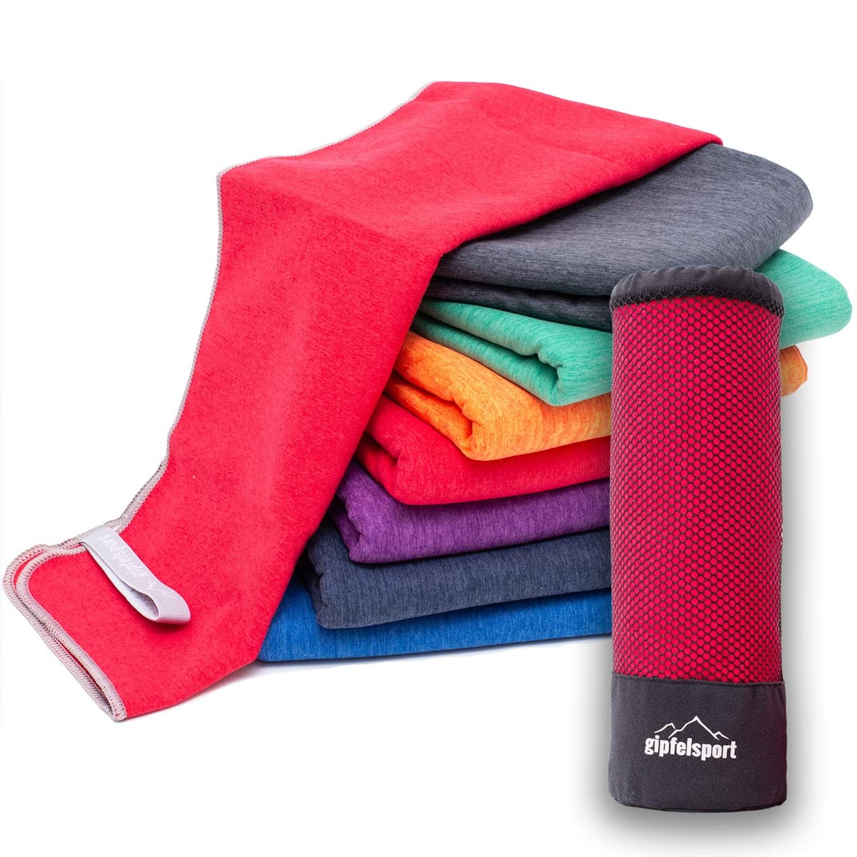 gipfelsport Toalla de Microfibra | Toalla de baño de Microfibra, Toalla de Viaje, Toalla de Playa | De Secado rápido, Ultra Ligero, Ahorro de Espacio | para niños, Hombres y Mujeres — view 12