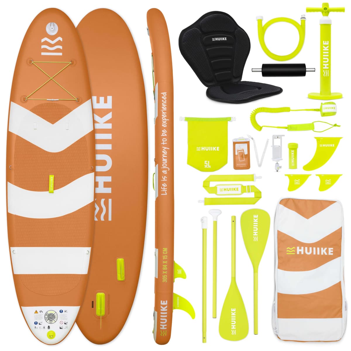 HUIIKE Tabla Paddle Surf Hinchable con Accesorios Incluidos, Remo, Quillas, Inflador. Stand Up Paddle Board Gran Estabilidad y Resistencia. 305 x 84 x 15 cm, Soporta hasta 130 kg — view 18