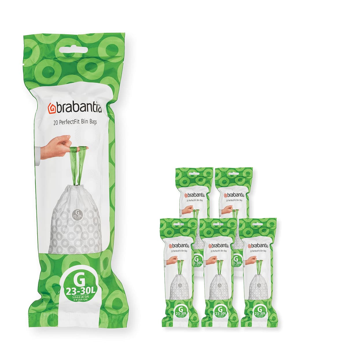 Brabantia Bolsas de Basura PerfectFit (Código L/40-45L) Extra Resistentes Bolsas con cinta de cierre (40 Bolsas) — view 30