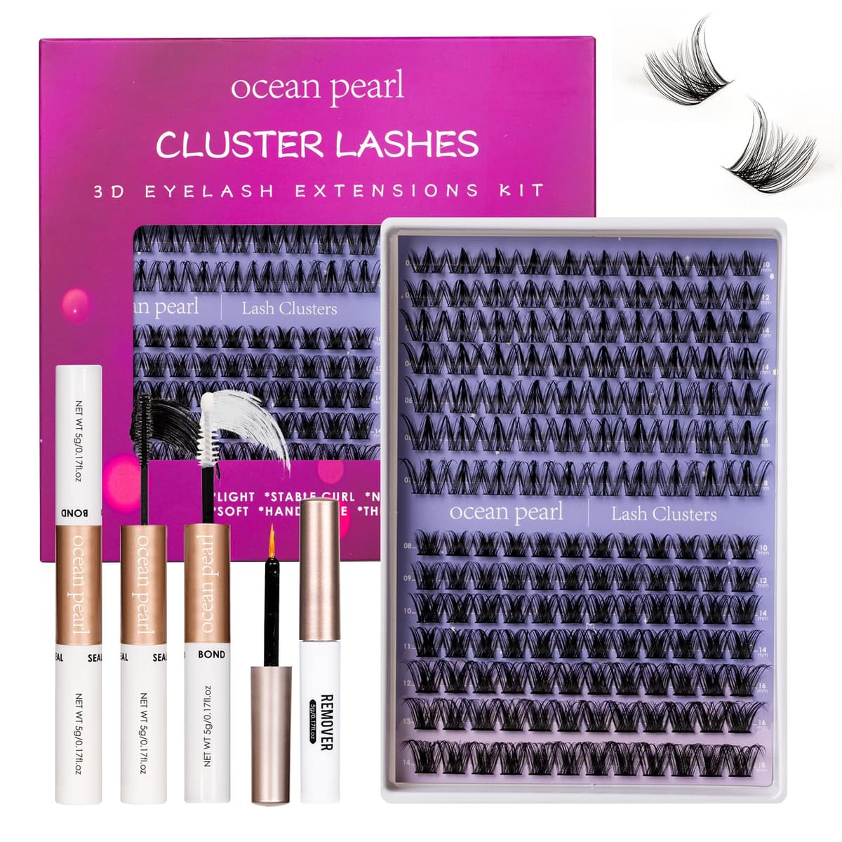 False Eyelashes Russian Strip Lashes D Curl 3D 10 Pairs Fake Lashes Natural False Eyelashe with Eyelash Glue Clear Adhesive Long Lasting Waterproof Multipack Eyelashes — view 15