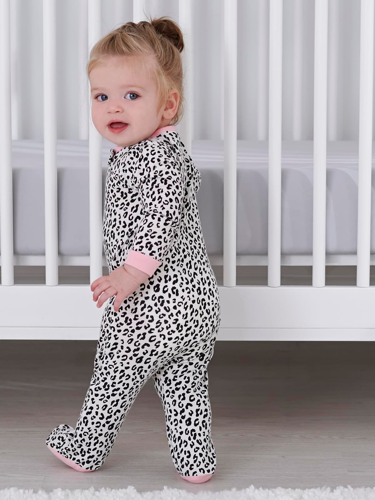 Gerber Baby Girls 4 Pack Sleep 'N Play Footie Baby and Toddler Sleepers — view 2