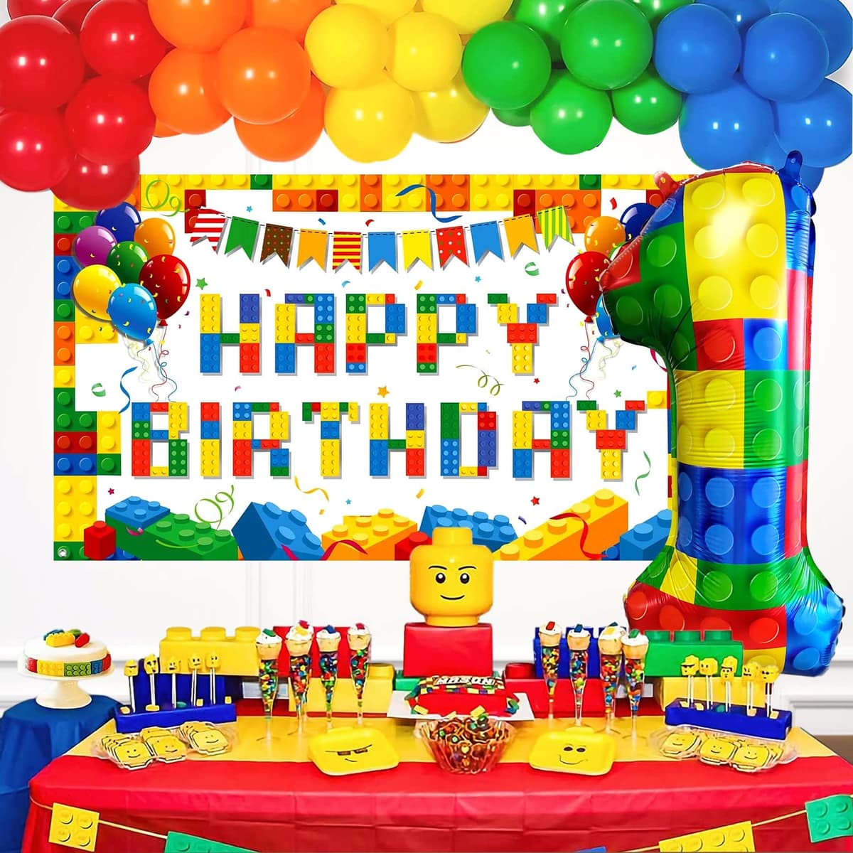 CHANGZHONG 32 Inch Building Block Number 2 Balloons 2 Years Old Balloons Large Big Helium Foil Mylar Balloon for 2nd Birthday Party Decoration Supplies — view 3